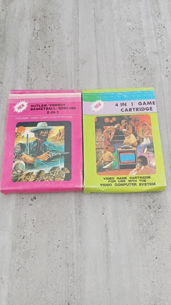 Atari 2600 2 in 1 + 4 in 1 game cartridge met originele doos, Spelcomputers en Games, Games | Atari, Gebruikt, Atari 2600, Avontuur en Actie