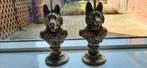 2 Goudkleurige herdershonden kandelaars, Kunststof, Overige kleuren, Ophalen of Verzenden, Zo goed als nieuw