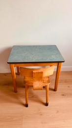 Vintage schoolbankje met stoel - kinderkamer, Ophalen