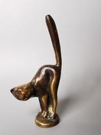Brons sculptuur kat / poes ringhouder vintage Mid Century, Verzenden