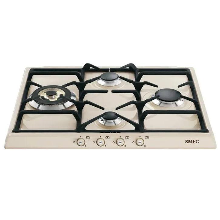 SMEG 60CM RETRO CORTINA SR764PO Inbouw gaskookplaat, Witgoed en Apparatuur, Kookplaten, Nieuw, Inbouw, Gas, 4 kookzones, Energieklasse A of zuiniger