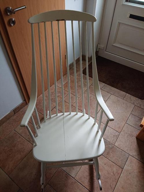 Lena Larsson Schommelstoel, Huis en Inrichting, Stoelen, Gebruikt, Eén, Hout, Wit, Ophalen