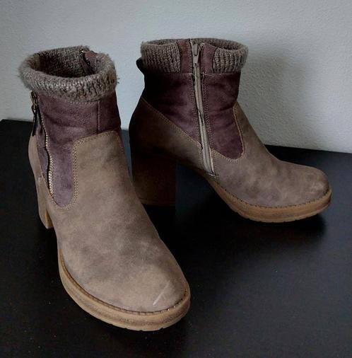 SPROX stoere enkellaarsjes mt 41, Kleding | Dames, Schoenen, Zo goed als nieuw, Bruin, Ophalen of Verzenden