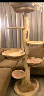 Prachtige grote houten krabpaal boom hout kat, Ophalen, Nieuw, Krabpaal