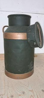 Stalen 30L melkbus met deksel, Antiek en Kunst, Antiek | Koper en Brons, Ophalen