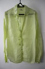 DEPT lime blouse met roezels S in ~~nieuw~~ staat, Verzenden, Zo goed als nieuw, Maat 36 (S)