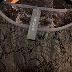 MarcCain zwarte glitterjurk met kanten details (N4) 40 50298, Maat 38/40 (M), MarcCain, ., Zwart