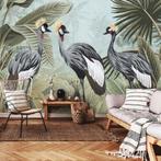 Kraanvogel behang Cranes, vogelbehang, trendy, Muurdeco4kids, Huis en Inrichting, Stoffering | Behang, Verzenden, Minder dan 10 m²
