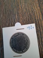 Rijksdaalder 1980. Dubbele kop.  In houdertje, Postzegels en Munten, Munten | Nederland, Ophalen of Verzenden, Koningin Juliana