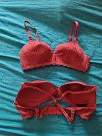3 voorgevormde Hema bhs met kant 85B, Hema, Ophalen of Verzenden, Rood, BH