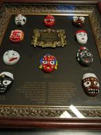ZELDZAME BONGSAN MASKER DANCE SHADOW BOX KOREA 1994 40X35 CM, Ophalen of Verzenden