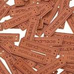 20 Vegan Leer labels 'Handmade'   40x11 mm, Ophalen, Nieuw, Breien of Haken, Overige typen