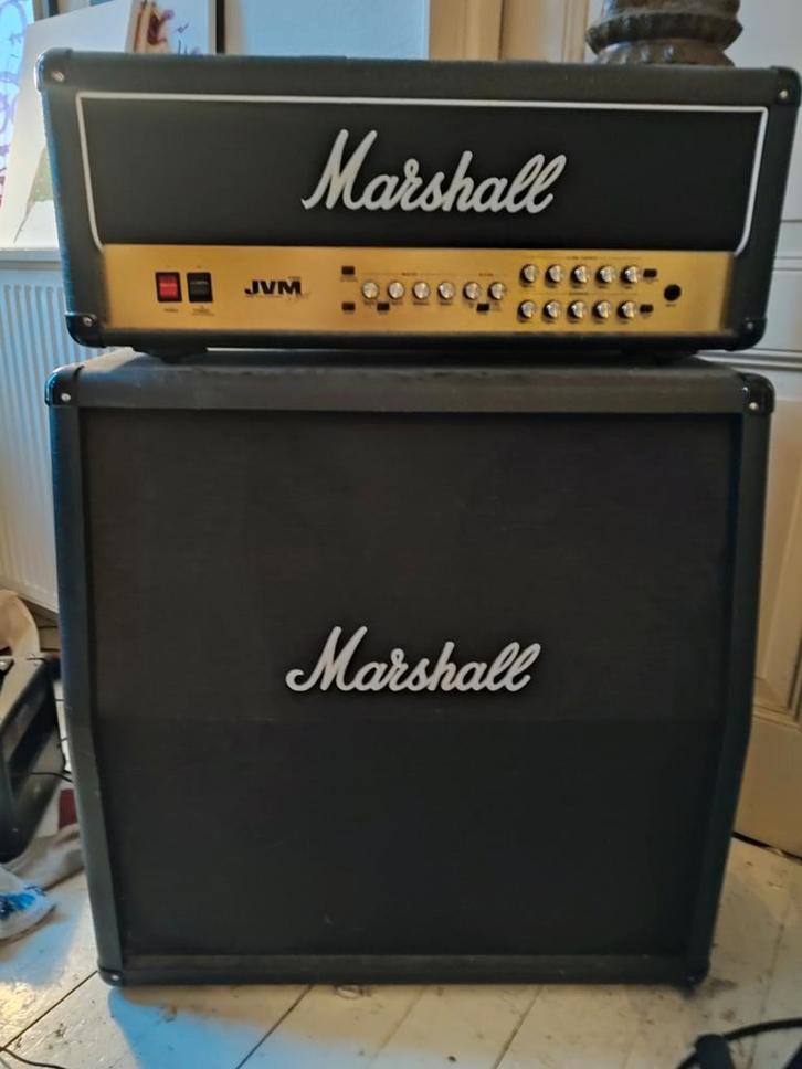 Marshall JVM210h Top + Cabinet, Muziek en Instrumenten, Versterkers | Bas en Gitaar, Gebruikt, Gitaar, 100 watt of meer, Ophalen of Verzenden