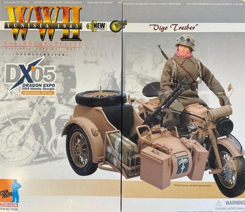 Dragon 1/6 Zündapp motor met figuur 'Vigo Treiber' Afrika, Verzamelen, Militaria | Tweede Wereldoorlog, Landmacht, Ophalen of Verzenden