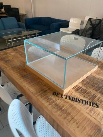 Glazen Stolp met Houten Voet beschikbaar voor biedingen