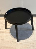 Gusta zwarte bijzettafel/ dienblad - hout - inklapbaar, Huis en Inrichting, Tafels | Bijzettafels, Minder dan 45 cm, Minder dan 55 cm