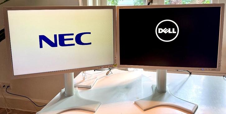 2x NEC MultiSync LCD2490WUXi2 Monitor, Computers en Software, Monitoren, Gebruikt, 61 t/m 100 Hz, DVI, VGA, Gaming, Draaibaar