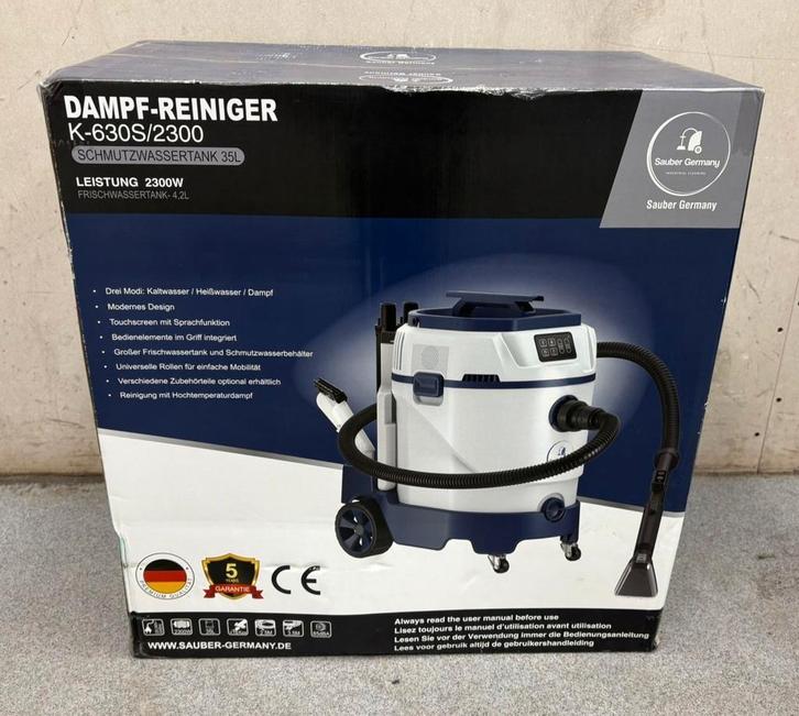 Nieuwe Sauber Germany Stoomreiniger, Witgoed en Apparatuur, Stofzuigers, Nieuw, Overige typen, 2000 watt of meer, Reservoir, Ophalen of Verzenden