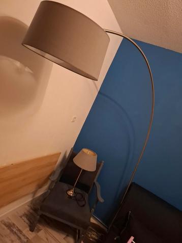 2-tal lampen zilver met grijs 