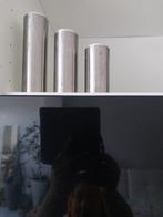 Fillep Stark Theelicht Standaards Set, Huis en Inrichting, Ophalen of Verzenden, Zo goed als nieuw, Metaal, Grijs
