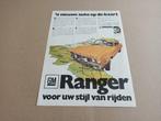 Reclame (uit oud tijdschrift) GM Ranger GTS (1970), Auto's, Gebruikt, Verzenden