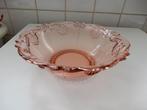 Schaal persglas, antiek, kleur roze, Ophalen of Verzenden