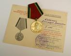 Lot Sovjet Unie CCCP medailles met boekjes, Verzamelen, Overige gebieden, Ophalen of Verzenden, Landmacht, Lintje, Medaille of Wings