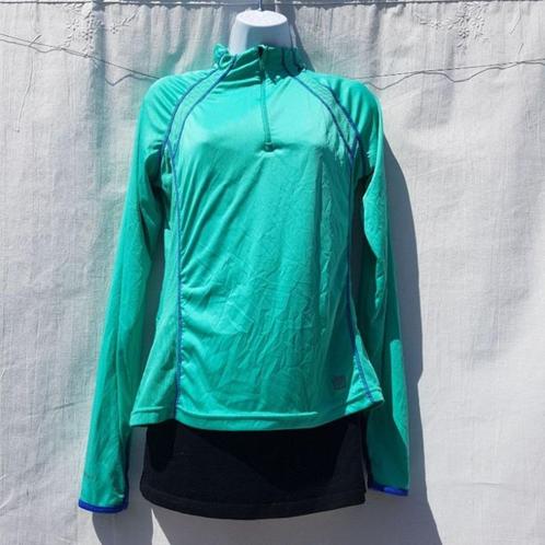 Leuk groen sportshirt. mt 42., Kleding | Dames, T-shirts, Zo goed als nieuw, Maat 42/44 (L), Groen, Lange mouw, Ophalen of Verzenden