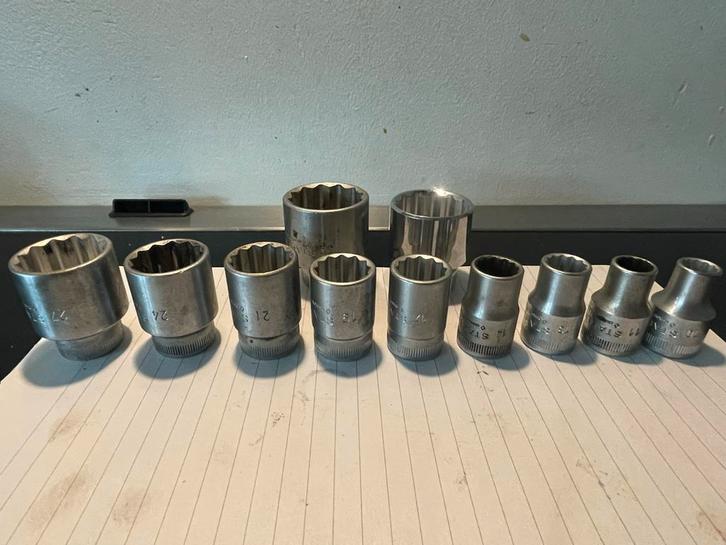 Doppenset 11-delig 10-32mm, Doe-het-zelf en Verbouw, Gereedschap | Handgereedschap, Gebruikt, Ophalen of Verzenden