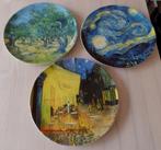3 Proevenvankunst borden Vincent van Gogh in 1 koop, Bord(en), Overige stijlen, Ophalen of Verzenden, Zo goed als nieuw
