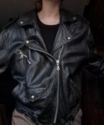 Vintage jaren '80 bikerjack, Zwart, Ophalen of Verzenden, Zo goed als nieuw, Maat 56/58 (XL)