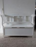 Witte klepbank met opbergruimte, Huis en Inrichting, Ophalen, Gebruikt, Wit, Landelijk