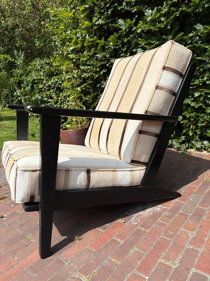 Vintage retro (teakhouten?) fauteuil jaren 50 / 60, IZGS!, Antiek en Kunst, Antiek | Meubels | Stoelen en Banken, Ophalen