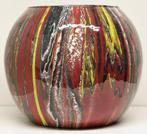 vaas gegoten uniek epoxy pouring art kunst bolvaas  vazen, Overige kleuren, Nieuw, Ophalen of Verzenden, Glas