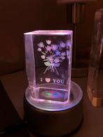 Lamp glas paard en i love you, Ophalen of Verzenden, Zo goed als nieuw, Glas, Minder dan 50 cm
