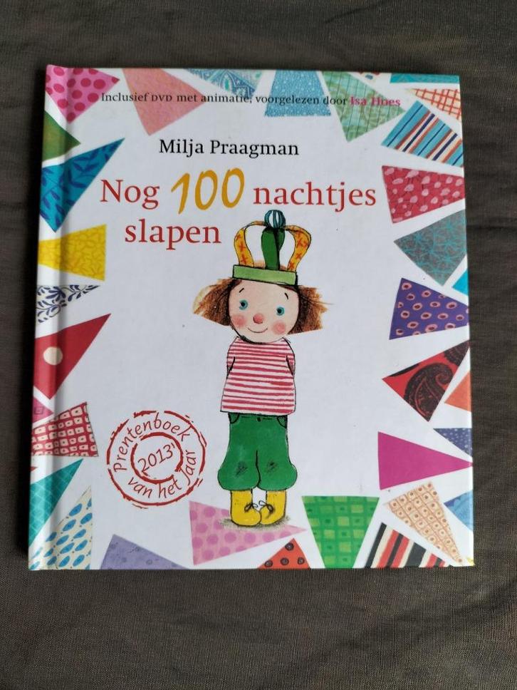 Milja Praagman - Nog 100 nachtjes slapen (boekje + DVD), Boeken, Kinderboeken | Baby's en Peuters, Zo goed als nieuw, Ophalen of Verzenden