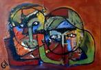" De vrolijke drie "     Ger Hermans.Art., Antiek en Kunst, Kunst | Schilderijen | Abstract, Ophalen