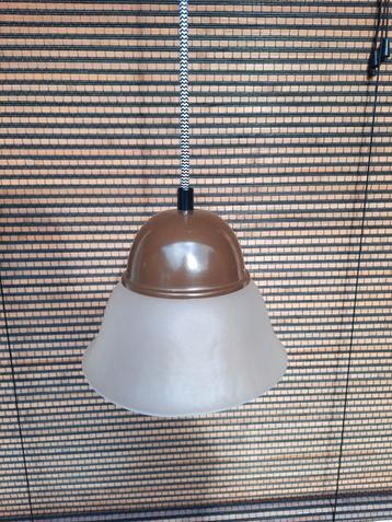 Hanglamp frosted glass vintage object, lees de beschrijving beschikbaar voor biedingen