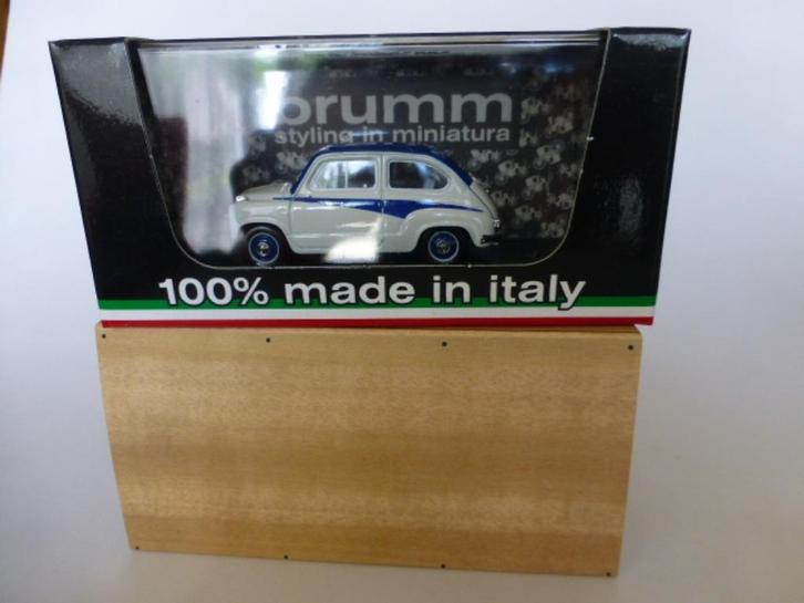 Brumm R645-02 Fiat 600 1A serie Abarth 750 1956, Hobby en Vrije tijd, Modelauto's | 1:43, Nieuw, Auto, Overige merken, Ophalen of Verzenden