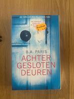 Achter gesloten deuren BA Paris, Boeken, Thrillers, Ophalen of Verzenden, Zo goed als nieuw, Nederland