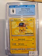 Pikachu SM111 - Ash's Pikachu Promo Kaart, Ophalen of Verzenden, Zo goed als nieuw, Losse kaart