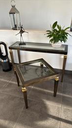 Side table met geslepen glasplaat 75 euro, Huis en Inrichting, Tafels | Sidetables, 100 tot 150 cm, Ophalen of Verzenden, Zo goed als nieuw