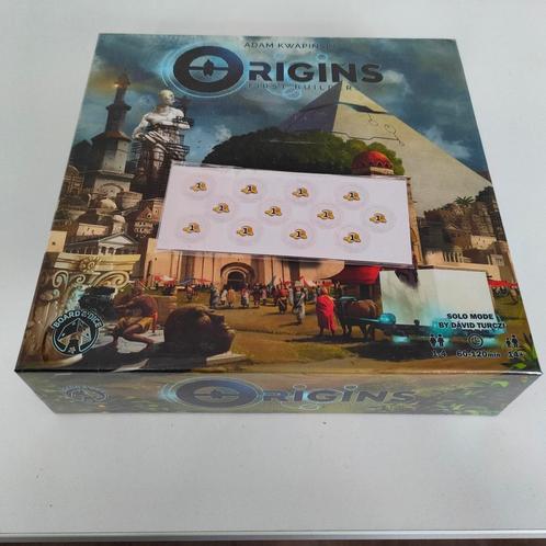Origins First Builders - Engelstalig + extra tokens, Hobby en Vrije tijd, Gezelschapsspellen | Bordspellen, Zo goed als nieuw
