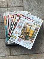 Een stapel oude Borduurbladen veelal inclusief patronen, Ophalen of Verzenden, Gelezen, Borduren en Naaien