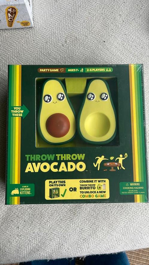 NIEUW: Throw throw Avocado spel in verpakking, Hobby en Vrije tijd, Gezelschapsspellen | Bordspellen, Nieuw, Ophalen of Verzenden