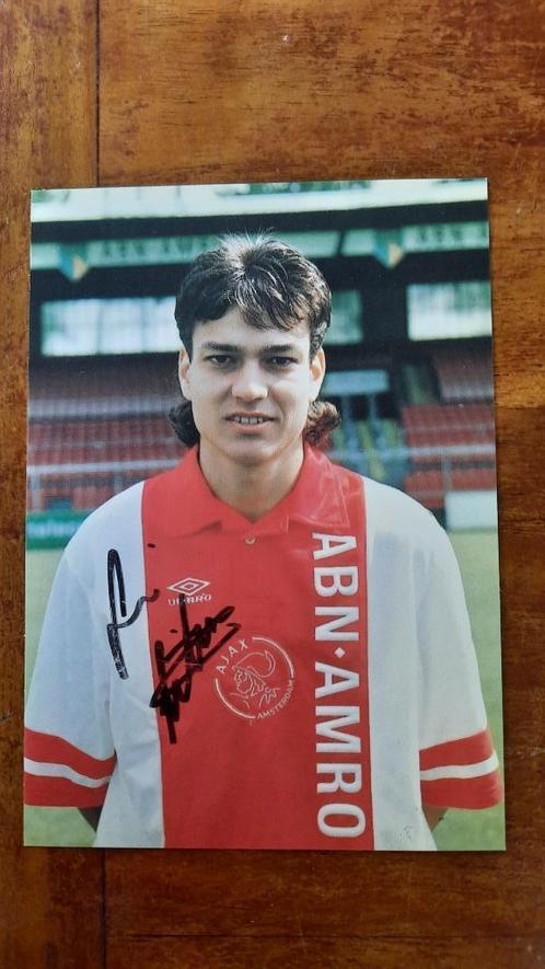 Spelerskaarten Jari Litmanen (Ajax) met echte handtekening, Verzamelen, Sportartikelen en Voetbal, Zo goed als nieuw, Spelerskaart