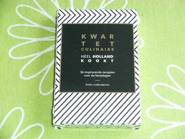 Kwartet Culinaire - heel Holland kookt, Verzamelen, Speelkaarten, Jokers en Kwartetten, Zo goed als nieuw, Kwartet(ten), Ophalen of Verzenden