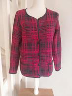 Vintage gebreid vest rood/grijs maat M merk Siegel, Kleding | Dames, Ophalen of Verzenden, Zo goed als nieuw, Maat 38/40 (M), Rood