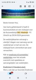 Rkc Waalwijk vs Fc utrecht Business Seats, Tickets en Kaartjes, April, Losse kaart, Drie personen of meer, Nederlands elftal