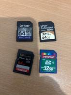 SD Kaarten Set - 32GB & 64GB, Gebruikt, SDXC, Ophalen of Verzenden, Fotocamera